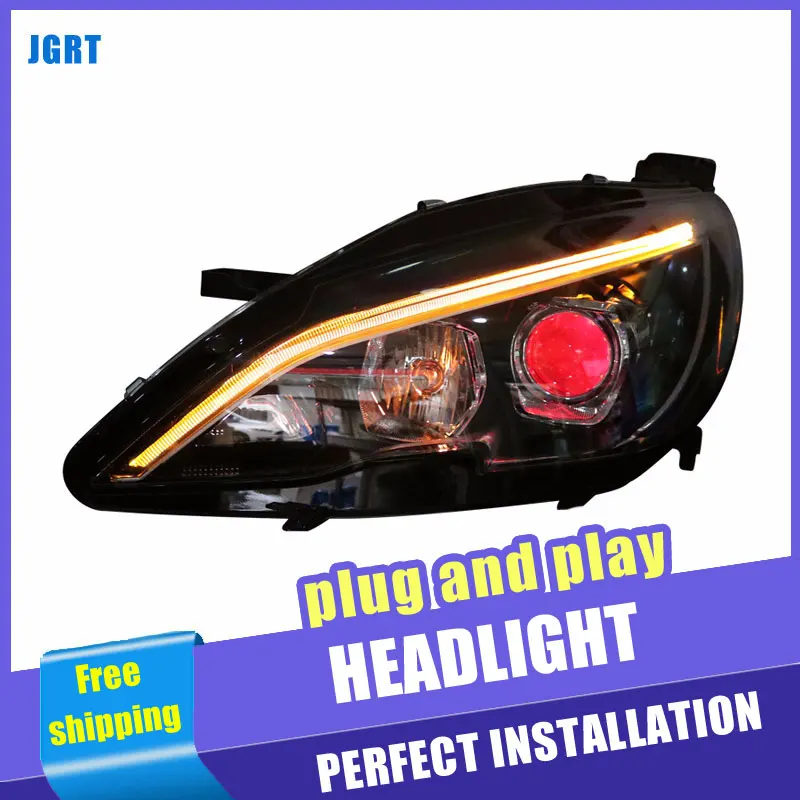 

2PCS Car Style LED headlights for Peugeot 408 308s 2014-2018 for head lamp LED DRL Lens Double Beam H7 HID Xenon bi xenon
