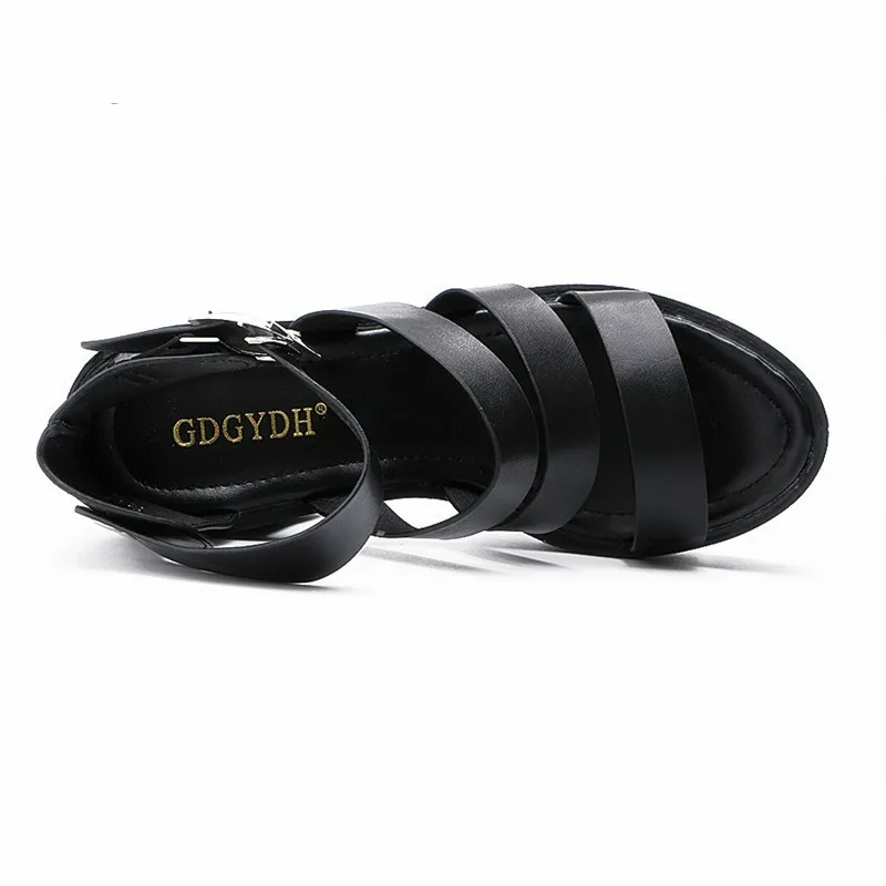 Fashion 2019 Summer Shoes Women White Open Toe Button Belt Thick Heel Wedges Platform Shoes Fashionable Casual Sandals Female Fashion 2019 Summer Shoes Women White Open Toe Button Belt Thick Heel Wedges Platform Shoes Fashionable Casual Sandals Female