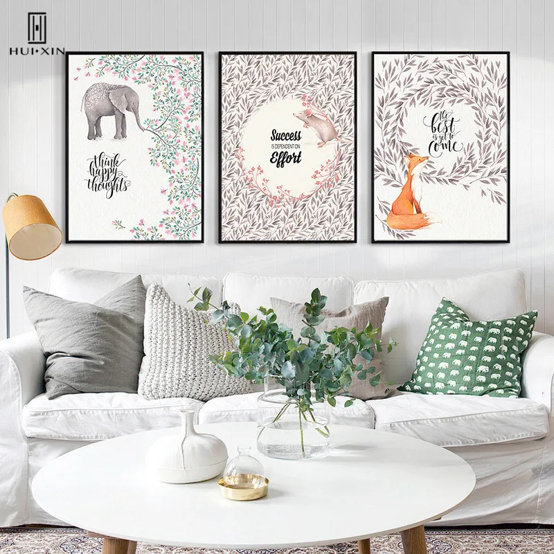 

Original Design Cute Sweet Animal Elephant Fox Wishes Gift Guestbook Fingerprint DIY Birthday Souvenir Signature for Party Deco