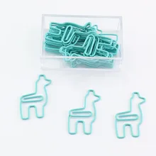 Tutu criativo bonito alpaca de metal escritório, escola, conjunto de clipes de papel, papelaria, marcadores, conjunto 20 pçs/lote h0236