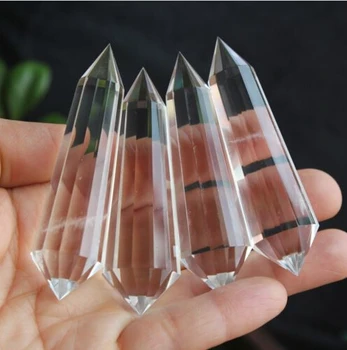 

4 Pcs VOGEL Style Natural Clear QUARTZ CRYSTAL 12 sided DT Wand POINT 126g