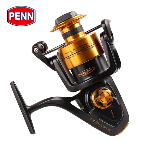 Molinete de Pesca Corpo de Metal Penn Spinfisher Tamanho Fiação 18lb – 8kg Arrastar 6bb Completo Ht-100 Moulinet Peche Carretel v Ssv 3500-10500