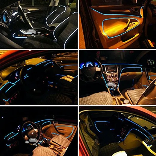 New Sound Active EL Neon Strip Light RGB LED Car Interior Light Multicolor remote Control Atmosphere Light 12V 6M New Sound Active EL Neon Strip Light RGB LED Car Interior Light Multicolor remote Control Atmosphere Light 12V 6M