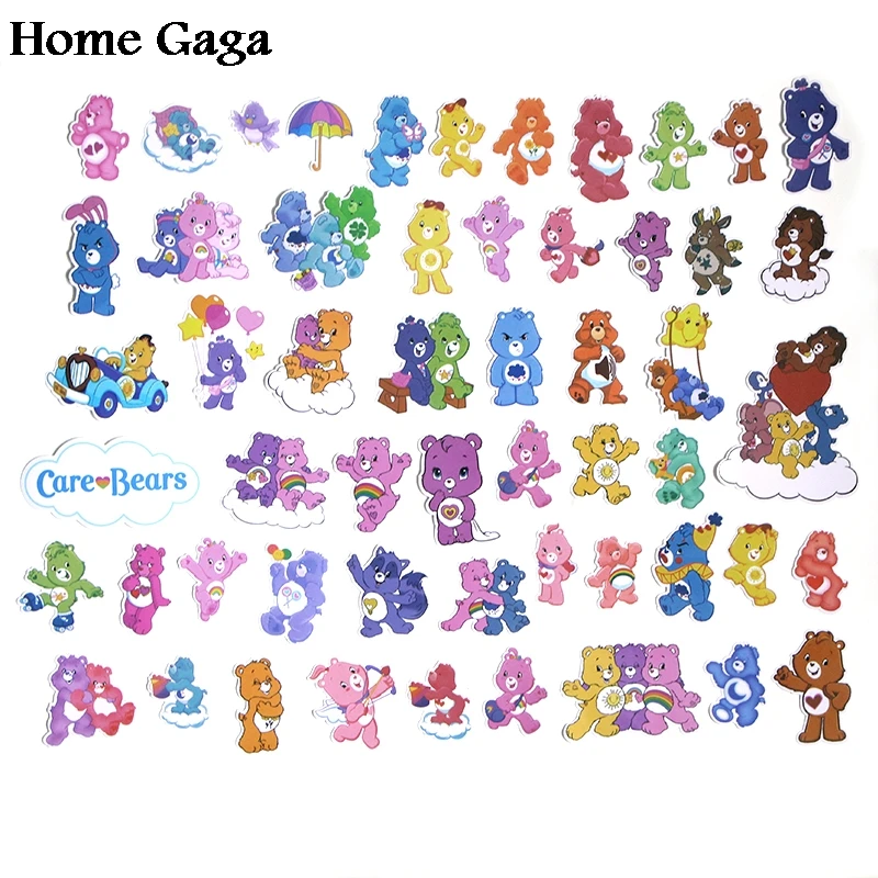 Homegaga 53 قطعة الرعاية الدببة DIY Pvc للماء الكرتون لسكرابوكينغ ألبوم الأمتعة لوح التزلج الهاتف جدار الغيتار ملصقات D1384