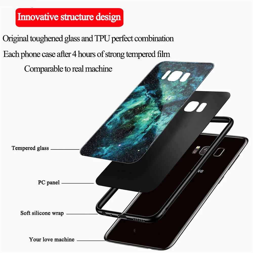 Meteor-Tempered-Glass-Case-For-Samsung-S8-Case-Universe-Starry-Sky-Star-Cover-For-GalaxyS8-S8