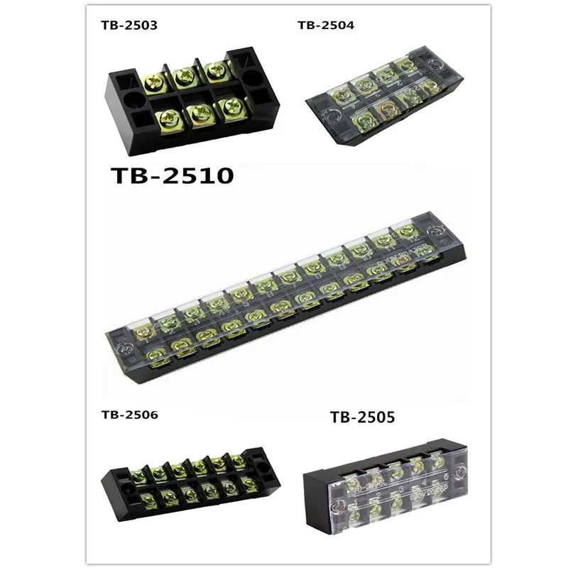 10 шт. 600 в 25А TB2503/2504/2505 Барьерная полоса Клеммная колодка Соединительная плата |