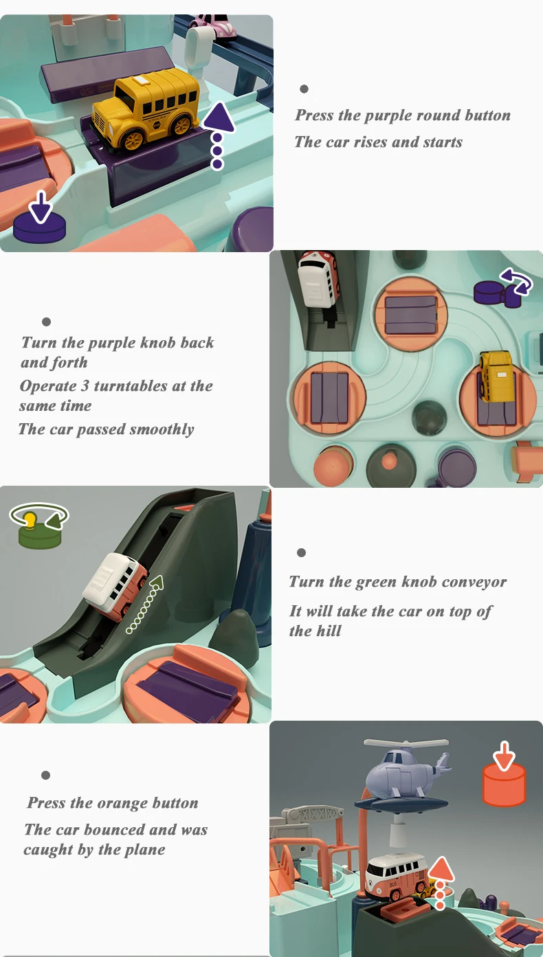 Menino e Menina Bebê Brilhante Educação Railcar Brinquedo Eco-friendly Aventura Pista Carro Macaron Cor Tabela Jogos Quebra-cabeça Brinquedos 10 Cor e forma