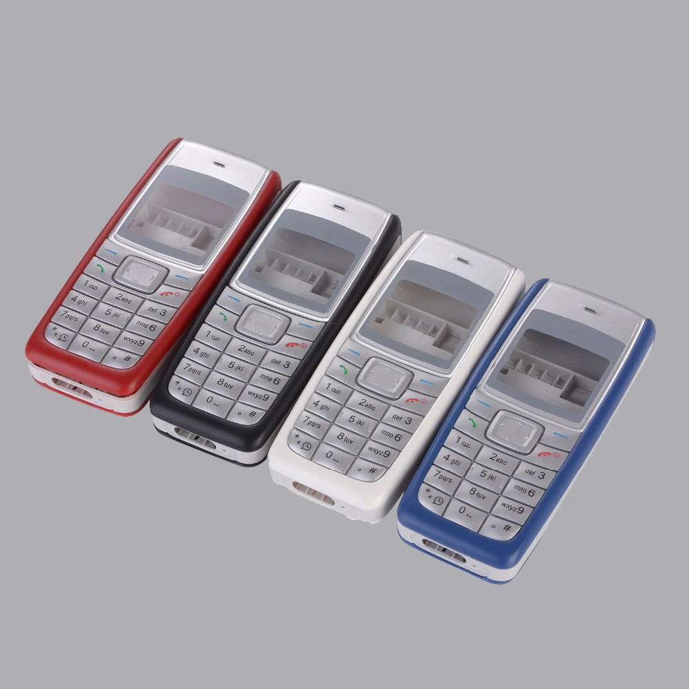 

New Full Housing Case For Nokia 1110 Facing Front Frame+Middle Frame English Keypads+Battery Rear Door Back Cover+Tools