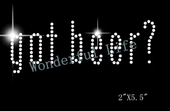 

Free shipping RHINESTONE GOT BEER IRON-ON TRANSFER Design Transfer
