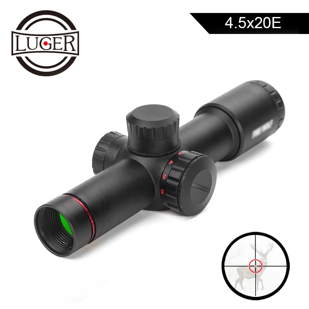 Оптический прицел LUGER 4.5X20 E для охоты с красным освещением оптический