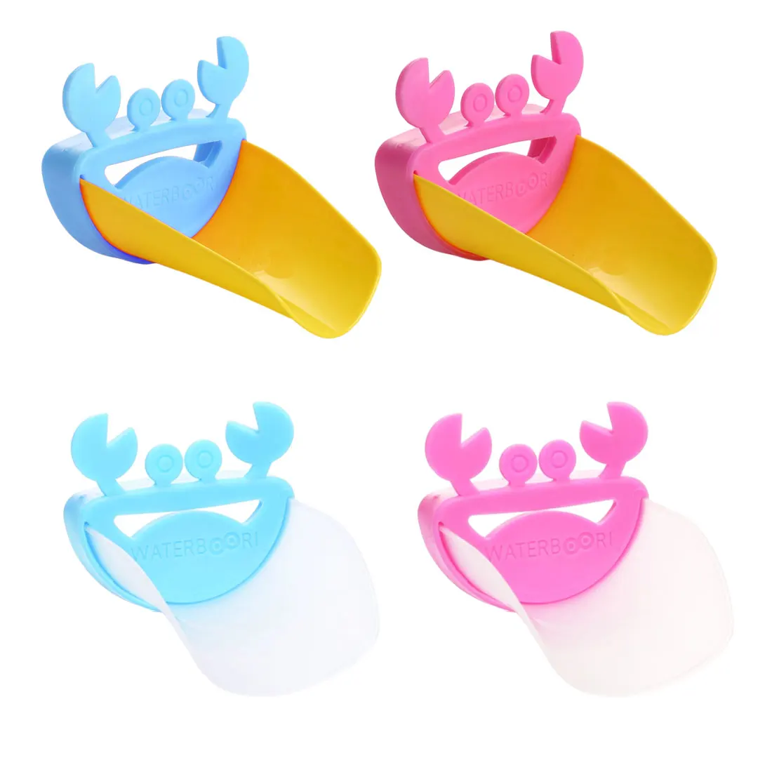 Cute Silicone Faucet Extender kid Hand Washing extender Baby Tubs Kids Rubber Bathroom Sink crab design Water Reach Faucet sink
