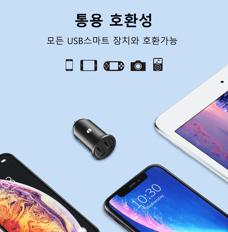 TOPK мини USB Автомобильное зарядное устройство для iPhone Xiaomi huawei мобильный телефон планшет 3.1A Быстрая зарядка двойной USB Автомобильное зарядное устройство адаптер в автомобиль