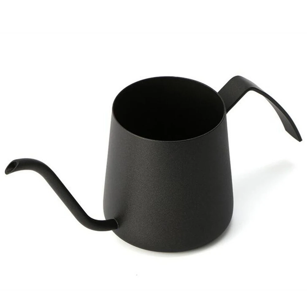 Gooseneck Spout Coffee Kettle Tea Pot Pour Over Thick Stainless Steel Teflon Coating Long Mouth Drinkware Not RUST