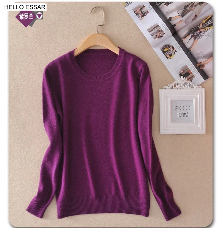 

New Women Charm Soft Sweater Autumn Spring Fashion full sleeve Round neck Female Solid Knitted party Sweaters clothing S1025