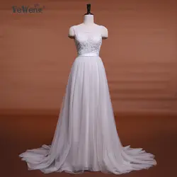 Романтический Кот Кружева Vestido де Noiva Sexy Beach Винтаж Шифон Свадебное Платье 2017 Robe de Mariage See Through Спинки Партии