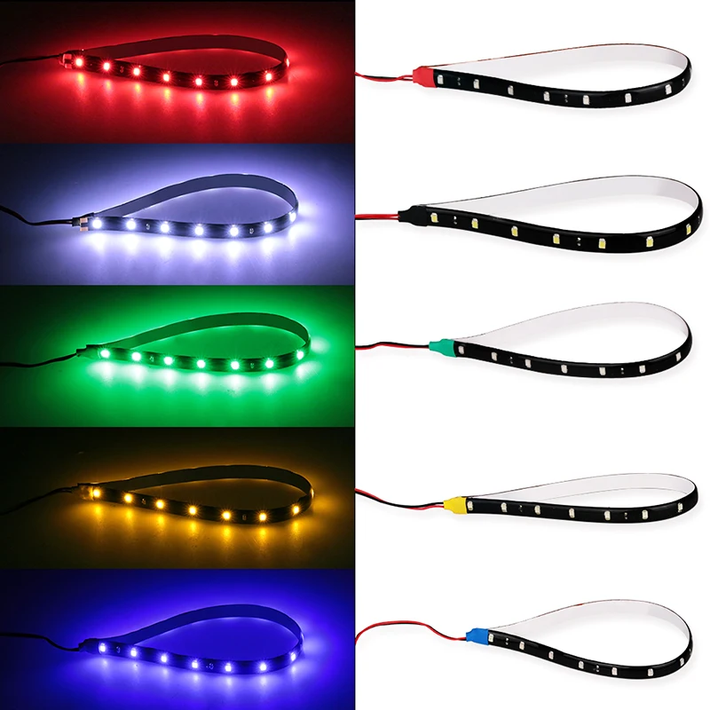 

20PCS Car Flexible LED Strip Light High Power 12V 11.8" 15SMD Waterproof LED Daytime Running Light Decorative Car DRL 30cm