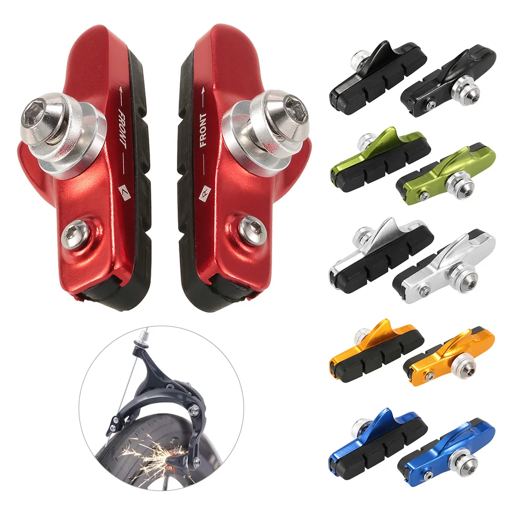 

Lixada 55mm Road Bicycle Cycling Bike Brake Holder Shoes Rubber Pads Blocks