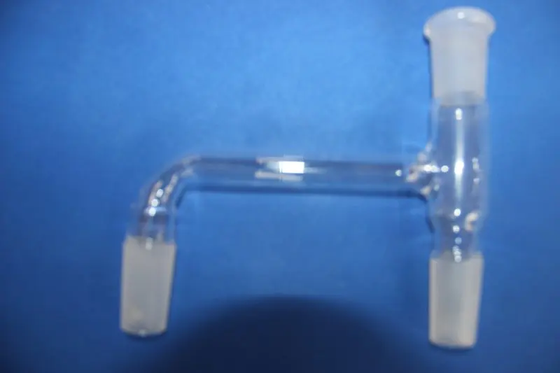 Glass 75° Bent Distilling Adapter with 24/40 Joint Ground Glass