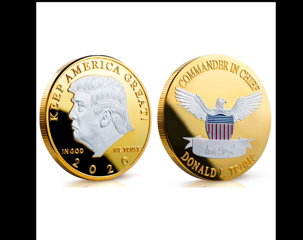 1 шт. Дональд Джей Трамп из держать Америку великолепной! Доказательство как 40 мм Монета Золото США - Цвет: 1Pc Silver