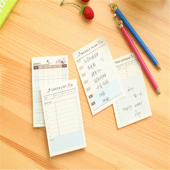 

12pack /lot Flower Day Weekly Month Plan Memo Pad Self-Adhesive N Times Sticky Notes Office School Supplie Wholesale