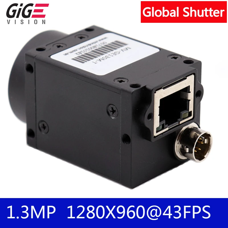 

High Speed Gige Ethernet 1.3MP Industrial Machine Vision CCD Digital Camera + SDK, Global Shutter 1280X960@43FPS