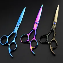 6 дюймов Профессиональные парикмахерские инструменты для укладки парикмахерский набор резка+ филировочные ножницы+ чехол 3 цвета