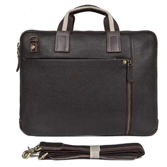 Men's Business handBag Litchi Genuine Leather Bag 15.6\ Men's Business handBag Litchi Genuine Leather Bag 15.6\