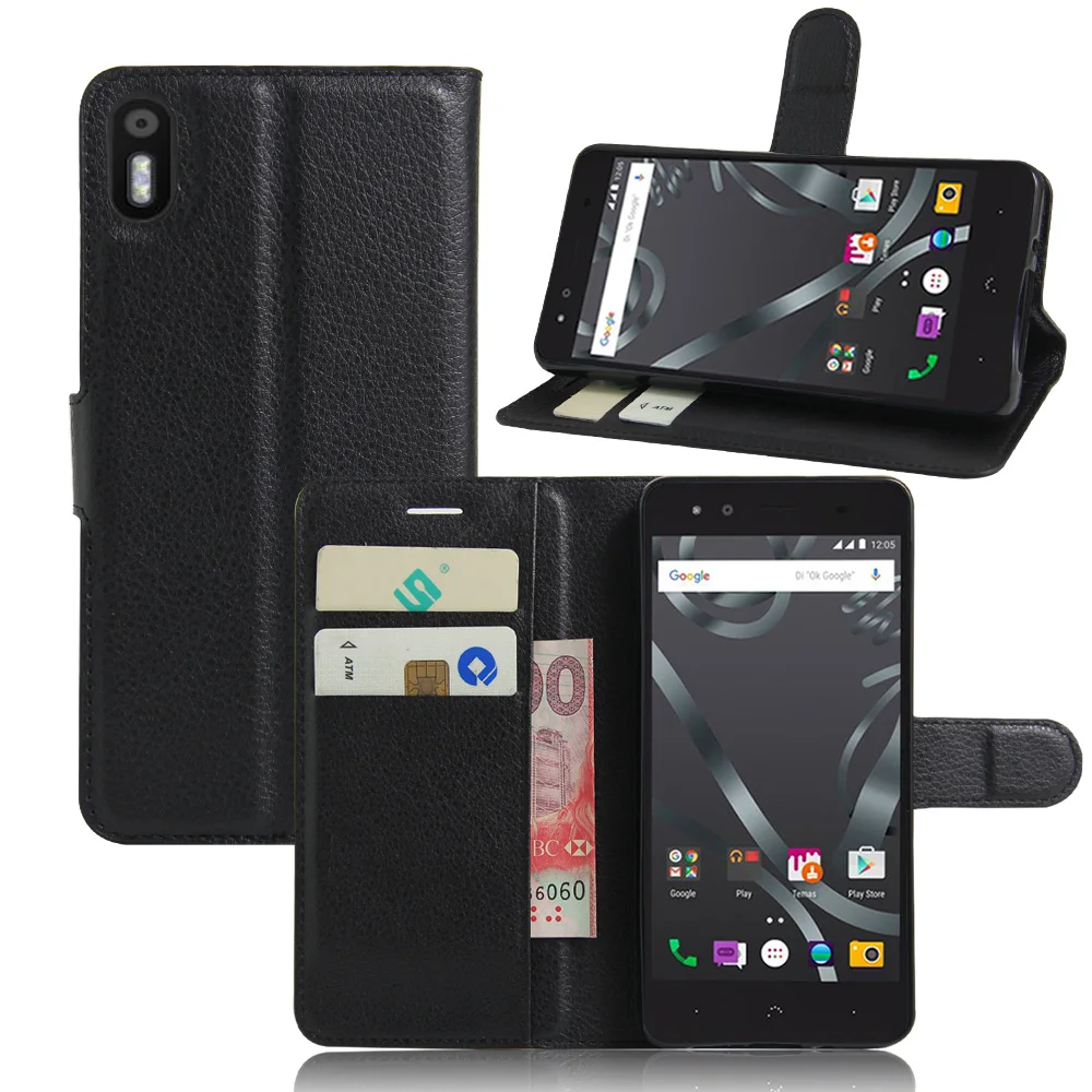 Retro Wallet PU Leather Case for BQ Aquaris X5 Plus Book Style Cover with Card Holders | Мобильные телефоны и аксессуары