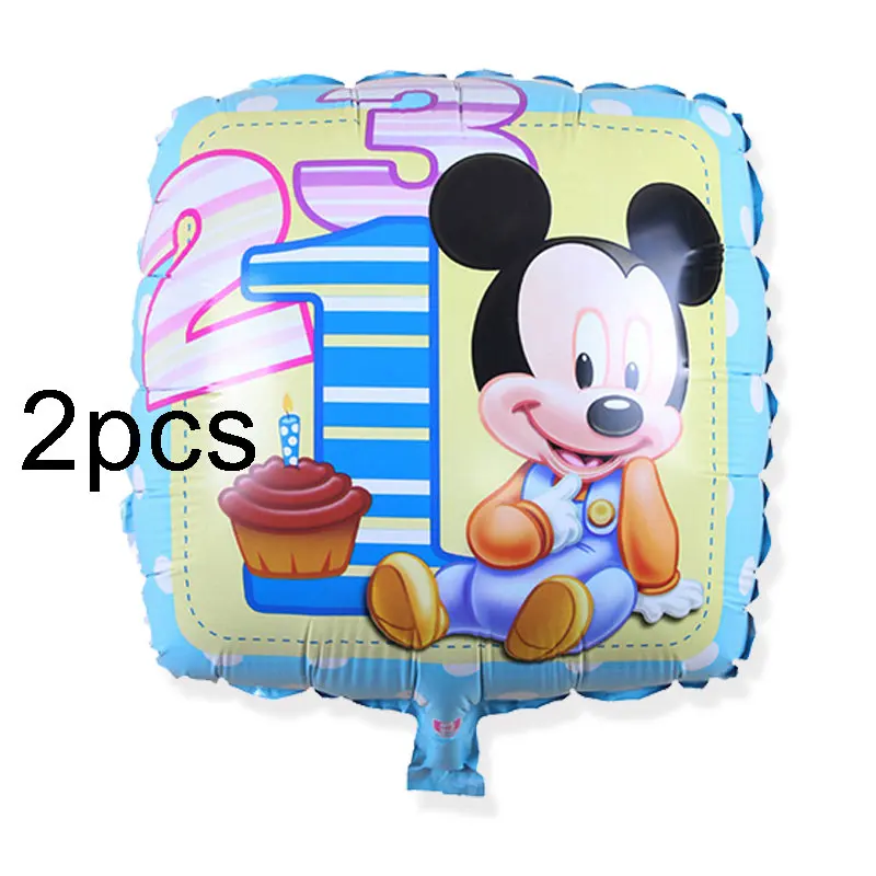 2 шт./лот все стиль Микки Минни воздушные шары в форме мыши гелиевый воздушный шар покрытый фольгой день рождения шары для украшение на детский день рождения - Цвет: 3pcsM26