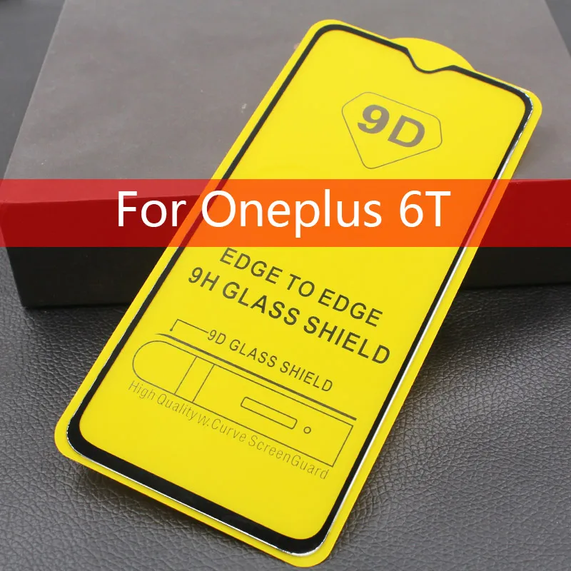 

10Pcs/lot For Oneplus 6 6T tempered glass screen protector For Oneplus 6 6T glass full Coverage Screen Protective film