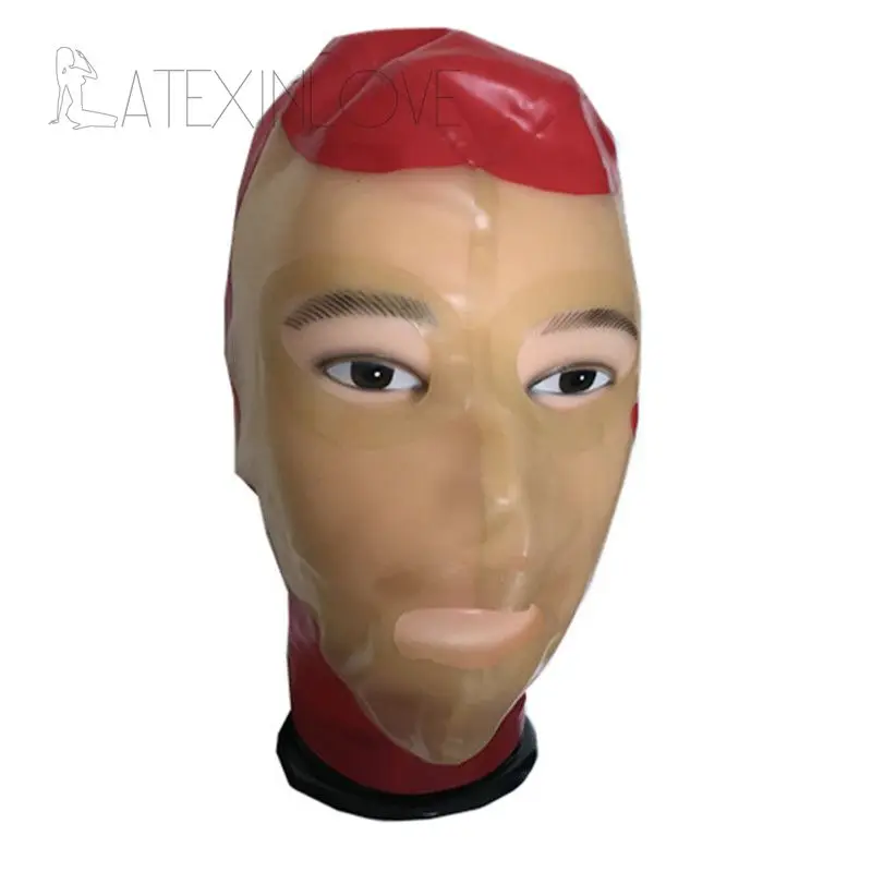 Sexy-Red-Transparent-Latex-Mask-Fetish-Rubber-Natural-Hoods-Open-Eyes-Mouth-with-Back-Zipper-1
