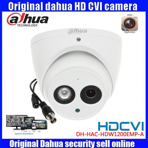 Оригинальный DAHUA HDCVI 1080 P 2MP купол глазного яблока Камера HAC HDW1200EM A металла
