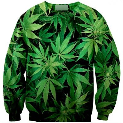 

Women/Men Sweatshirts 3D Print chandal hombre Hoody Long Sleeve Hemp Fimble Leaf Greenery Plant