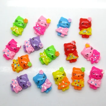 

LF 50Pcs 22x15mm Mixed Cute Cat Resin Cabochon Flatback Decoration Crafts Embellishments For Scrapbooking Diy Accessories