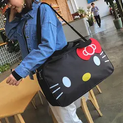 Новый милый мультфильм Женская дорожная сумка большой емкости холст ручной багаж дорожные сумки модные женские выходные сумки