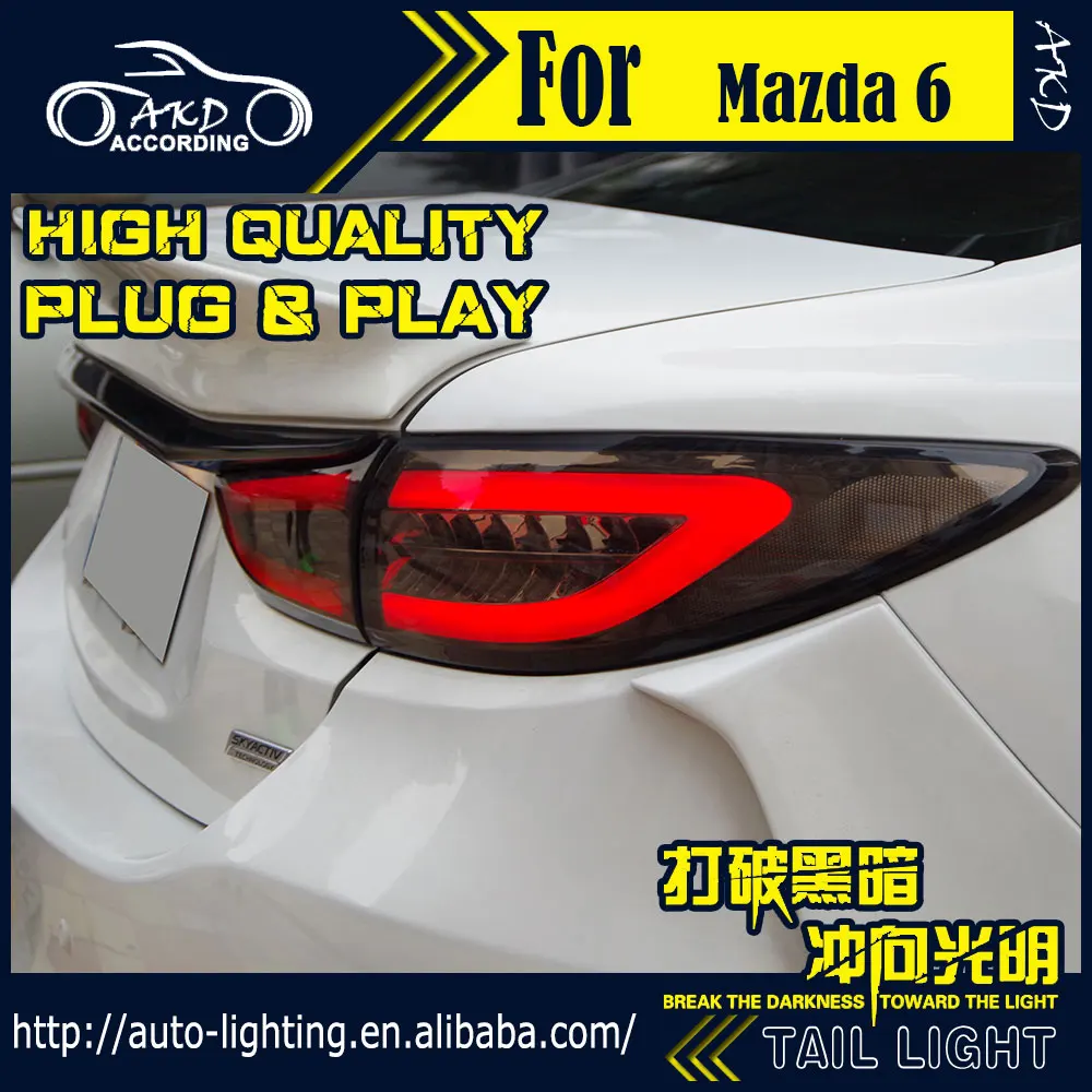 АКД автомобилей Стайлинг хвост лампы для Mazda 6 задние фонари Mazda6 Atenza светодиодный фонарь светодиодный сигнал светодиодный DRL остановить задний фонарь Аксессуары