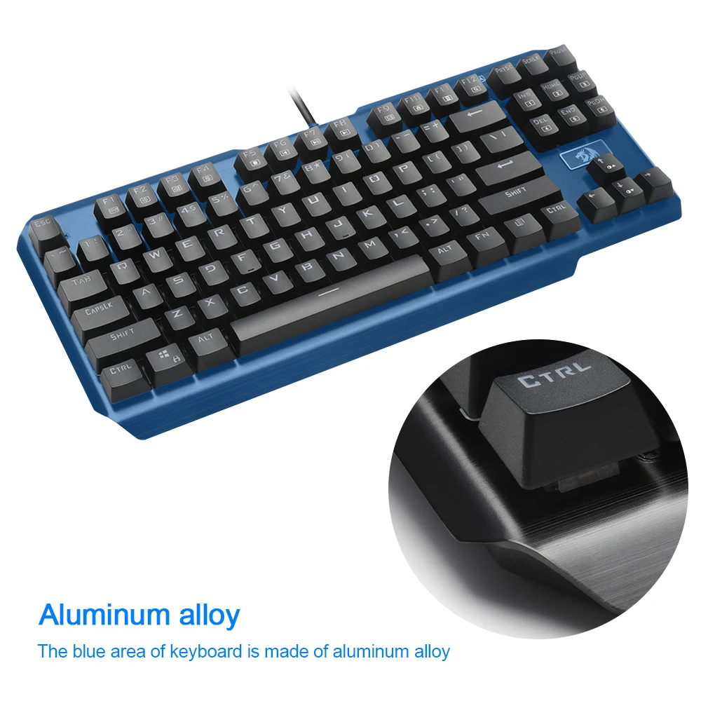 Redragon USB Механическая эргономичная игровая клавиатура RGB светодиодный клавиши с