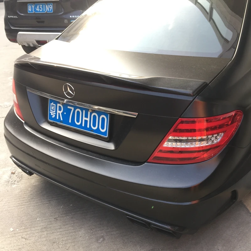 Для Mercedes W204 спойлер R Стиль C Класс W204 C180 C200 C250 C260 задний спойлер из углеродного волокна крыло багажника 2007