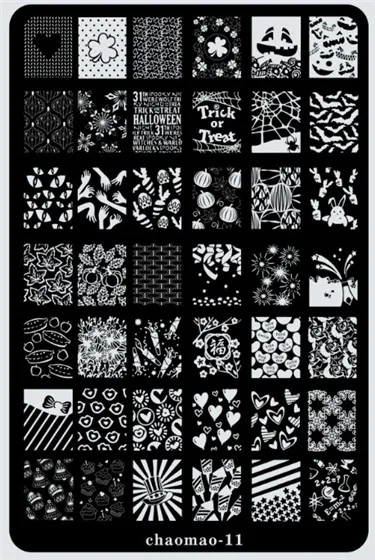 1 шт большой 14,5*9,5 прямоугольник ногтей штамповки шаблон цветок французские Советы шаблоны DIY Дизайн ногтя маникюрные штамповки пластины инструменты CM-011