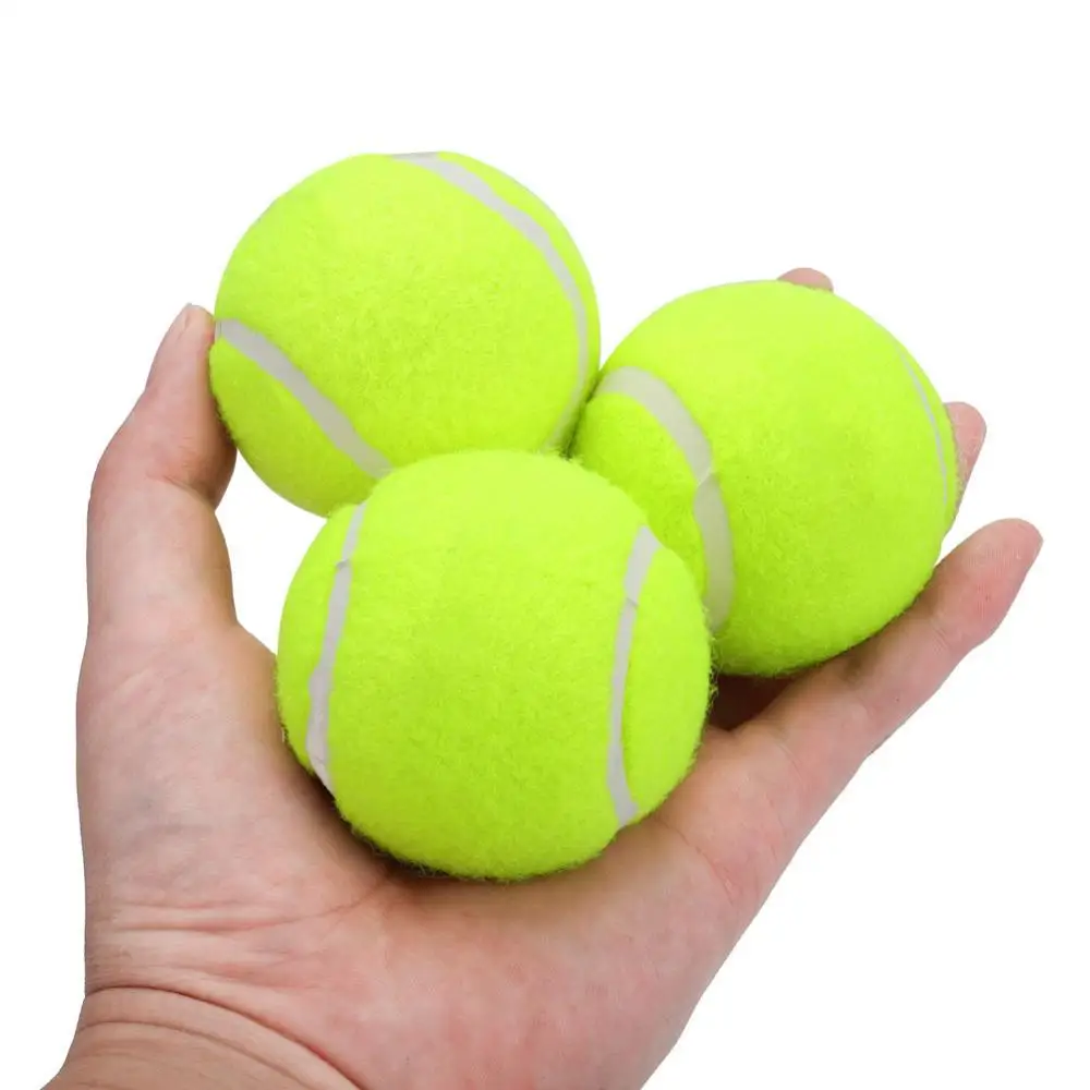 3Pcs Professional Rubber Tennis Ball High Resilience Durable Tennis Practice Ball for School