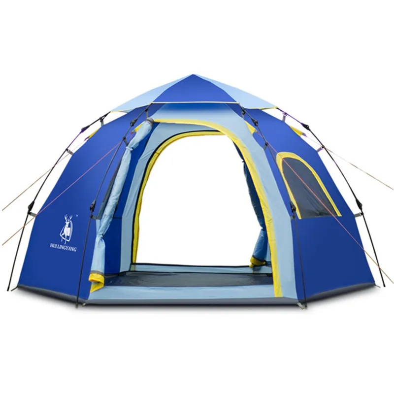 

Fully-automatic outdoor camping tent tourism tents 5 - 8 hexagonal big tent/5-8persons large family automatic camping tent