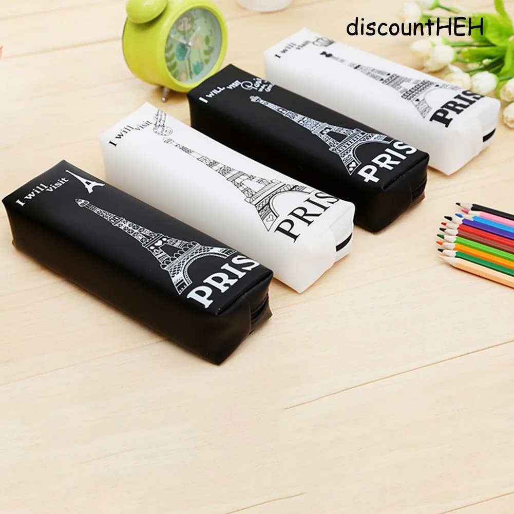 

Novelty Creative Stationery Pencil Case Eiffel Tower Pen Bag Kawaii Girls Boy Pencil Case Escolar Papelaria 1/Pc!!! 20*7*5cm