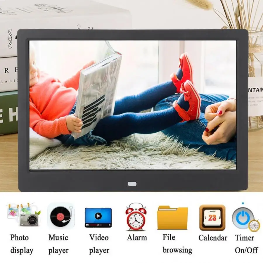 12 дюймовый WIFI HD цифровой фотоальбом рамка видеоплеер дистанционное управление