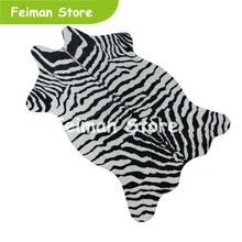 Ковер с принтом зебры/коровы, козы, бархат, искусственная кожа, коровья кожа, животные, натуральная кожа, декоративные коврики 110*75 см