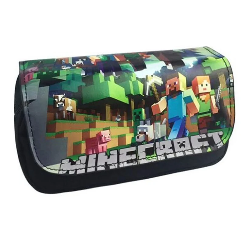 Minecraft Pencil Case Classic Game Animated Cartoon PU 