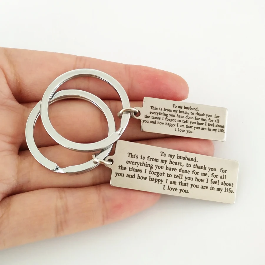 To My Husband you are in my life I Love You Key Chain Keyring Anniversary Valentine's Day Gift Keychain Jewelry For Men Husaband |