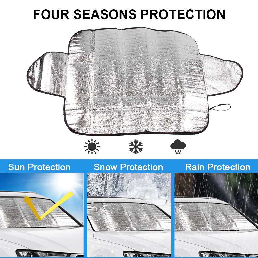 Лобовое стекло автомобиля снежное покрытие и защита от солнца с хлопковой толстой защитой от снега подходит для большинства автомобилей