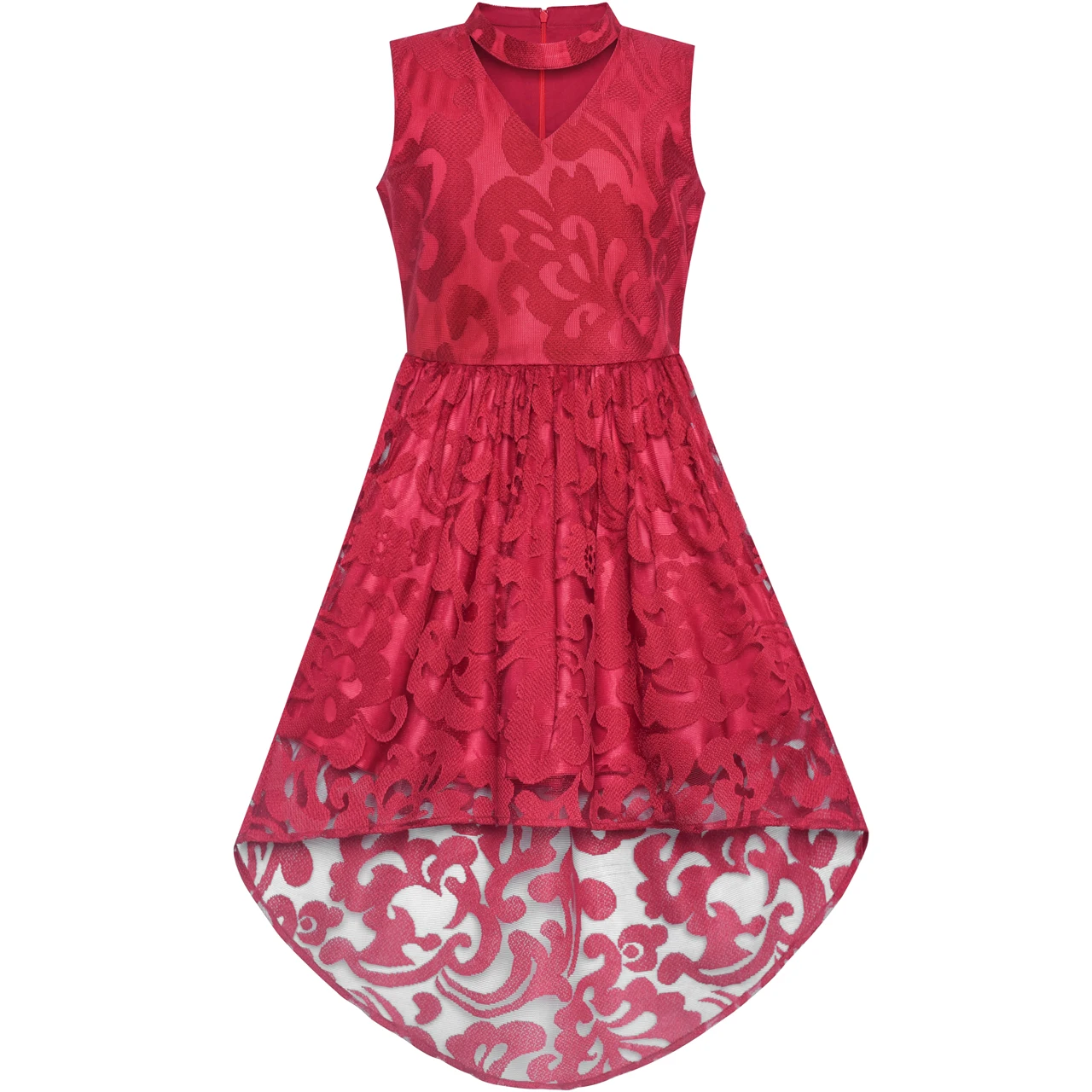 Sunny Fashion платья для девочек новогодние костюмы Цветок Девушка Платье Бургундия