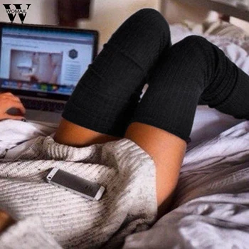 

Warm Long Stocking Fashion Striped Knee Socks Women Cotton Thigh High Over The Knee Stockings For Girls Ladies Women 2019