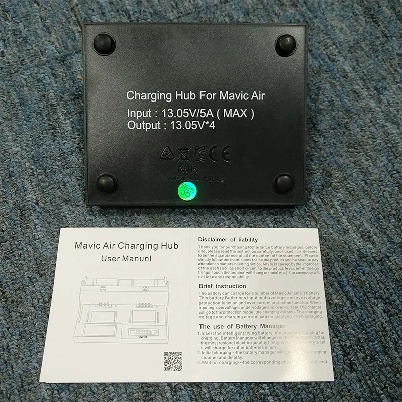 Зарядное устройство Mavic Air charger 4 в 1 для DJI интеллектуальное зарядное устройство для летного аккумулятора для дрона батарея Smart Balance Manager зарядное устройство